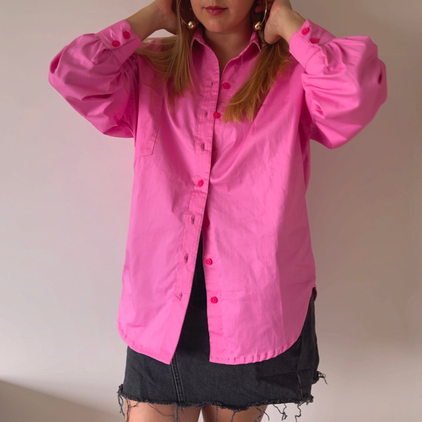 CAMISA CLASSIC OVERSIZE ROSADA